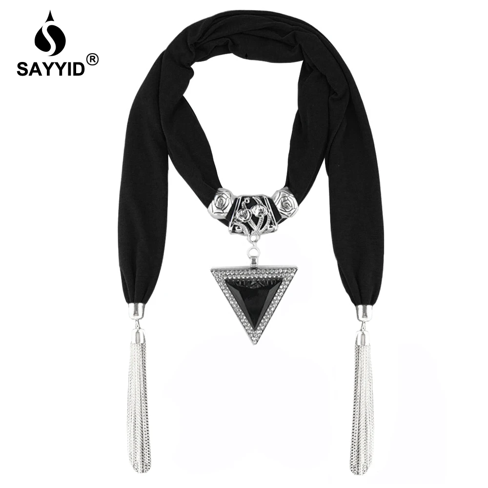 

SAYYID New design classic fashion statement jewelry pendant style scarfs necklace for women accessories scarfs jewelry necklace