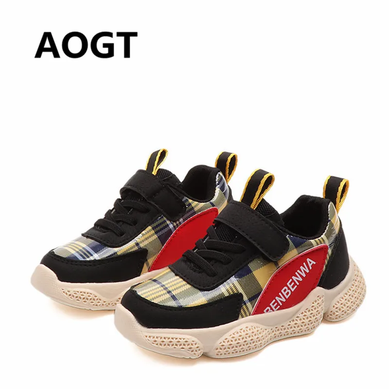 AOGT/2019 г. весенне Осенняя детская обувь спортивная для мальчиков и девочек модные