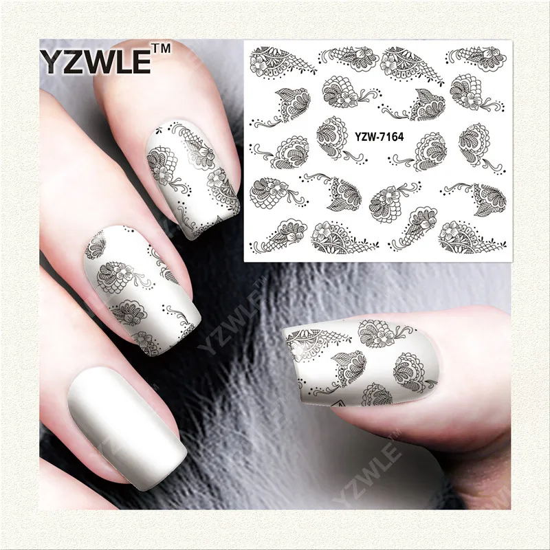 

YZWLE 1 Sheet DIY Decals Nails Art Water Transfer Printing Stickers Accessories For Manicure Salon  YZW-7164