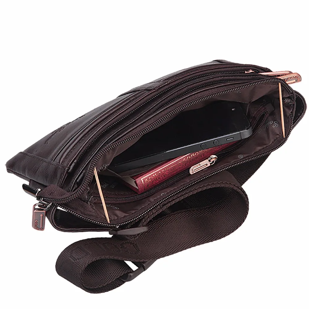 Мужская нагрудная Сумка слинг из натуральной кожи 100%|hip belt purse|belt pursefanny pack |