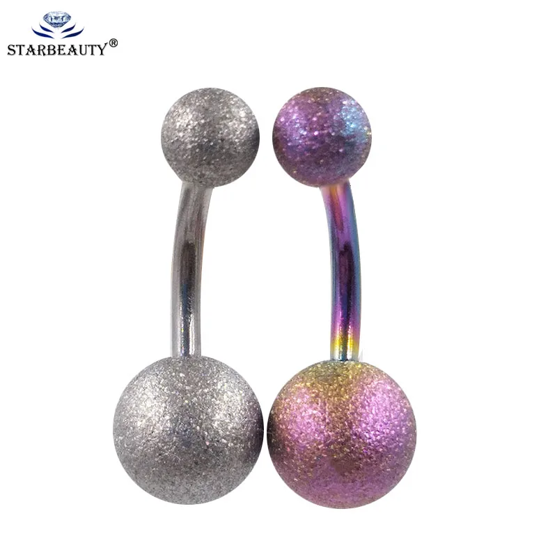 

Starbeauty 1Pc Small Shinning Belly Earring Navel Ring Belly Body Piercing Jewelry Steel Navel Buckle Medical Steel