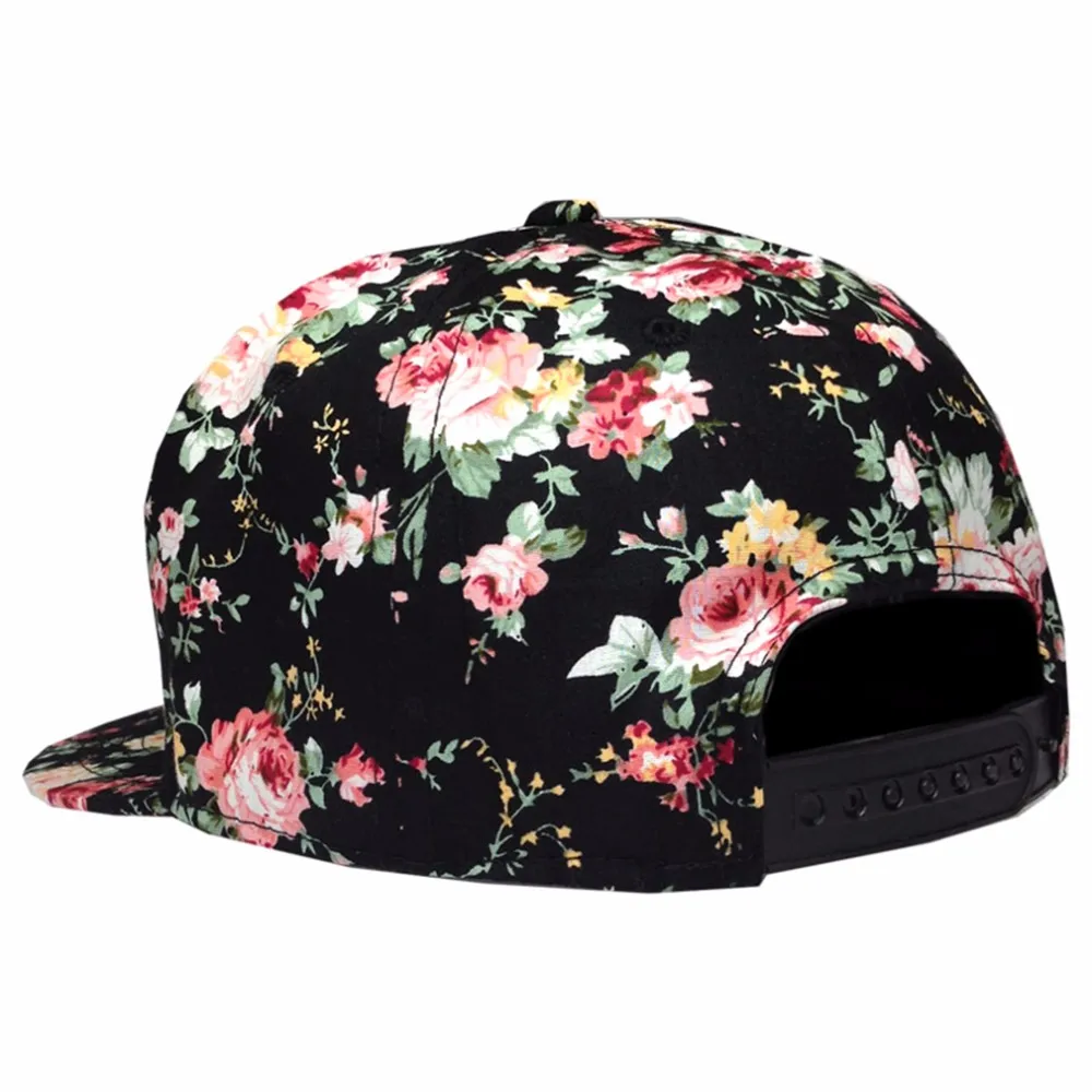 Мужская и Женская бейсбольная кепка, хип-хоп кепка с цветочным принтом, бейсболка в стиле хип-хоп, плоская Регулируемая Кепка, модные кепки от солнца для мальчиков и девочек