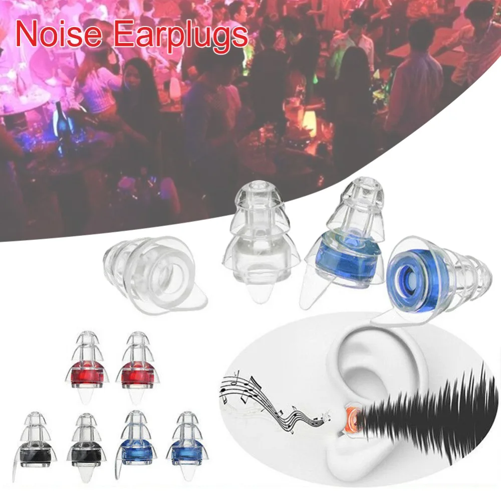 1 Pair Soft Silicone Ear Plugs Ear Protection Reusable Professional Music Earplugs Noise Reduction For Sleep DJ Bar Bands Sport safety footwear