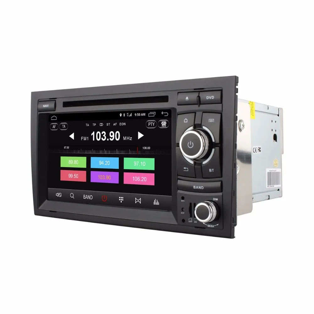 Cheap Car DVD Stereo Radio Player For AUDI A4 2002-2008 SEAT EXEO 2009-2012 Octa 8 Core 2GB RAM Android 6.0 GPS Navigation 4G SIM LTE 2