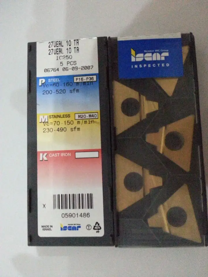 5 шт карбидная вставка 27UERL 10TR IC250|insert|insert carbide |