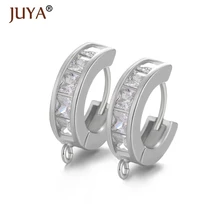  Luxury Creative AAA Cubic Zirconia CZ Earring Hooks Clasps DIY Earrings Accessories Leverback Earwire Fittings Components 
