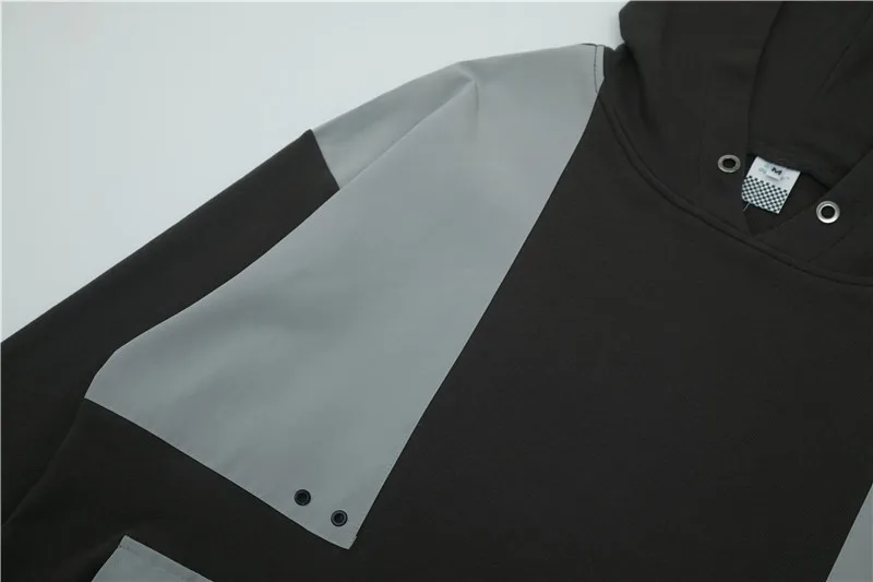 Темный логотип тактическая негабаритная Толстовка для мужчин несколько карманов пэчворк свободные толстовки мужские с капюшоном хлопок