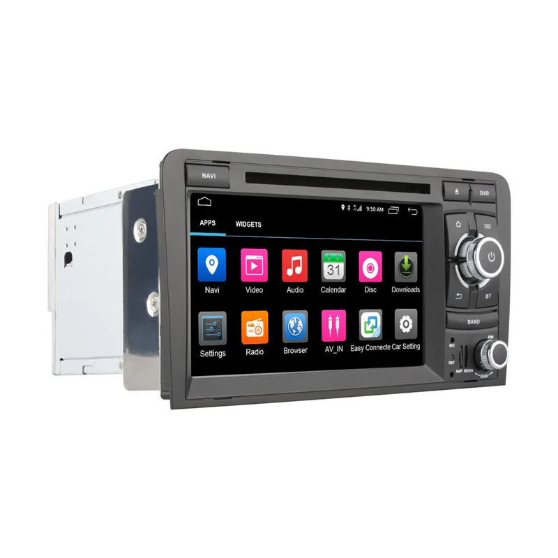 Perfect 1024X600 Octa 8 Core 2GB RAM Android 6.0 4G SIM LTE Wifi Car DVD Player for AUDI A3 2002-2011 GPS Navigation Radio Stereo System 3