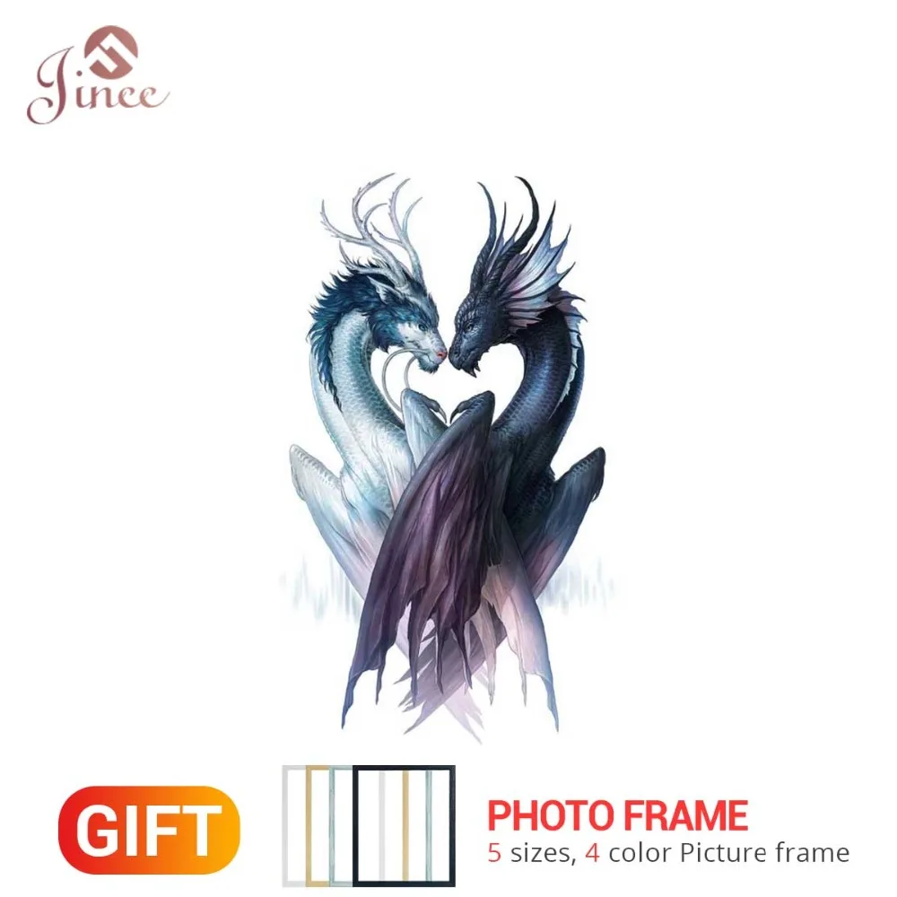 

DIY Diamond Painting Yin Yang Dragon Full Drill Fantasy Animal Rhinestone Cross Stitch Kits Kids Handmade Embroider Crafts Gift