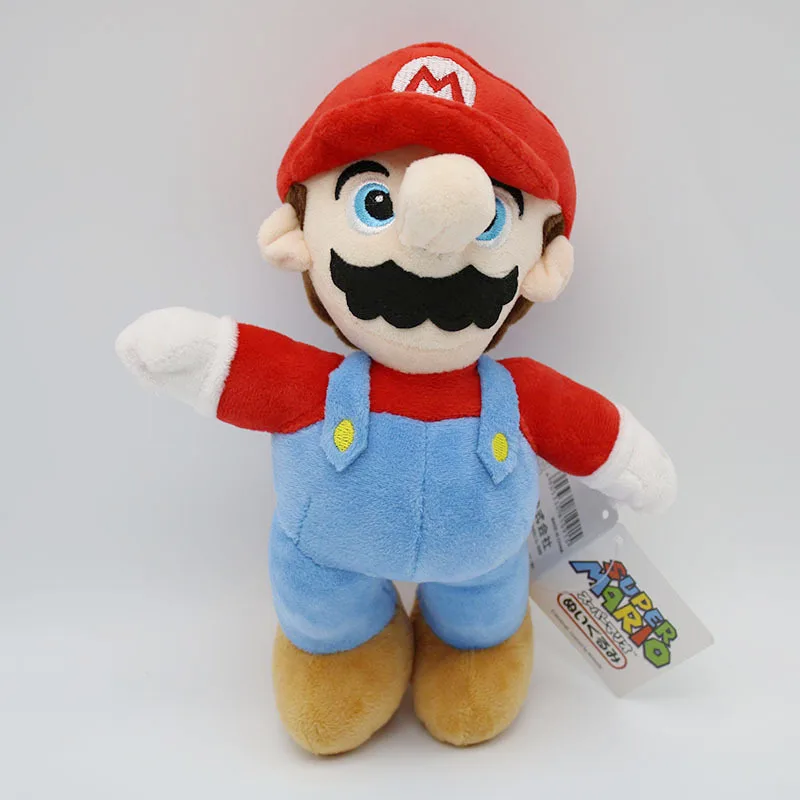 Super Mario Plush Dolls Mario Bros Luigi Toys Game Cartoon Kids Children Cosplay Gift 24cm 4pcsset (3)