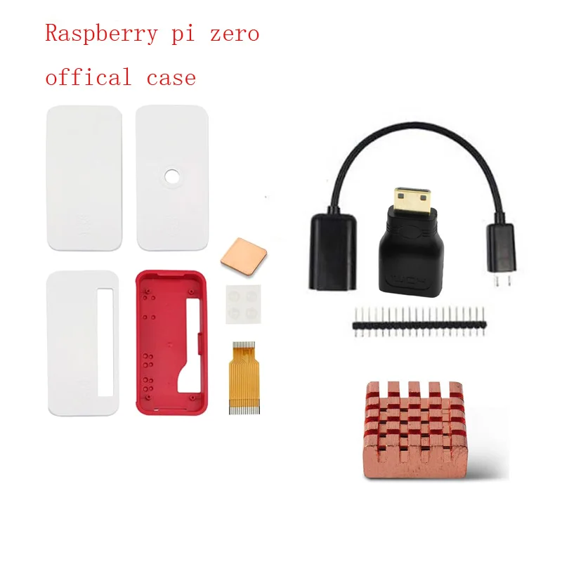 Официальный чехол для Raspberry Pi Zero + адаптер USB-адаптер теплоотвод 2*20 контактов |