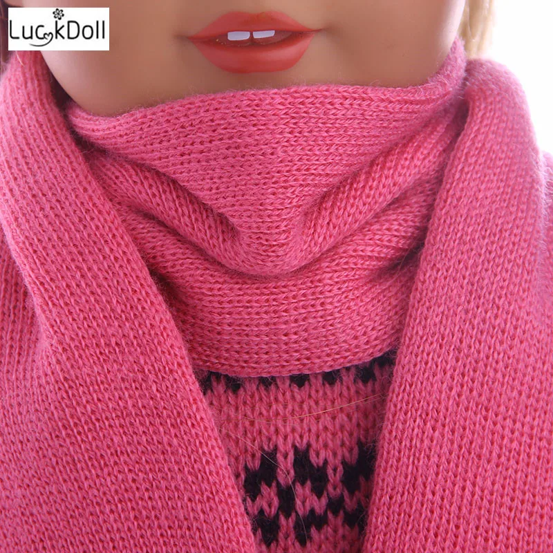 Lucky Doll вязаный шарф+ шапка подходит для 14,5 дюймов кукла Американский Вайли благословение кукла аксессуары