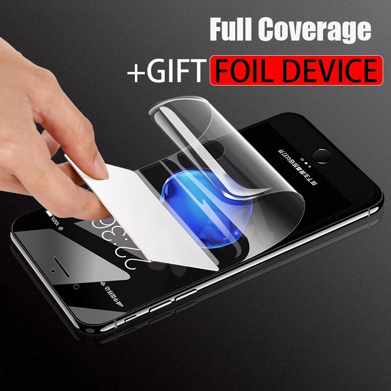 Full Cover Soft Hydrogel Film For iphone XS Max XR X Screen Protector The 8 7 6 6s Plus Protective Not Glass | Мобильные телефоны и