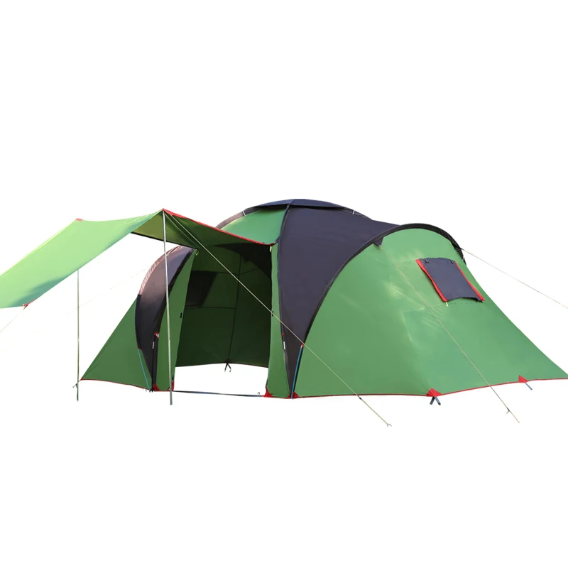 Outdoor Tienda Waterproof Camping Tents Ultralight Beach Bell Awning Large Tent 4-6 Person Two Bedrooms One Living Room KU-647