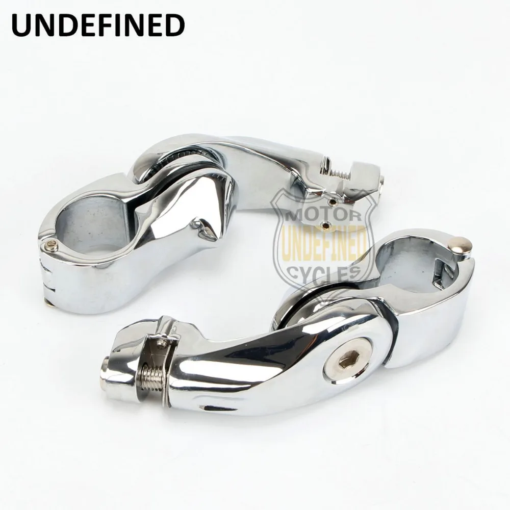 

1.25" Motorcycle Chrome Engine Guard Highway Foot Pegs Short Angled Bar Mount Kit For Harley Touring Custom