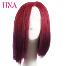 UNA peluca de cabello humano liso brasileño de 12 pulgadas, postizo de media mano, corte BOB, no Remy, Color #1 # 1B #2 #4 #27 #30 #33 #2/33