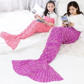 

Mermaid Plaid Quilt Mermaid Tail Blanket fleece throw plush plaid sofa Bed fluffy bedspread cover bed knit Mermaid Blanket