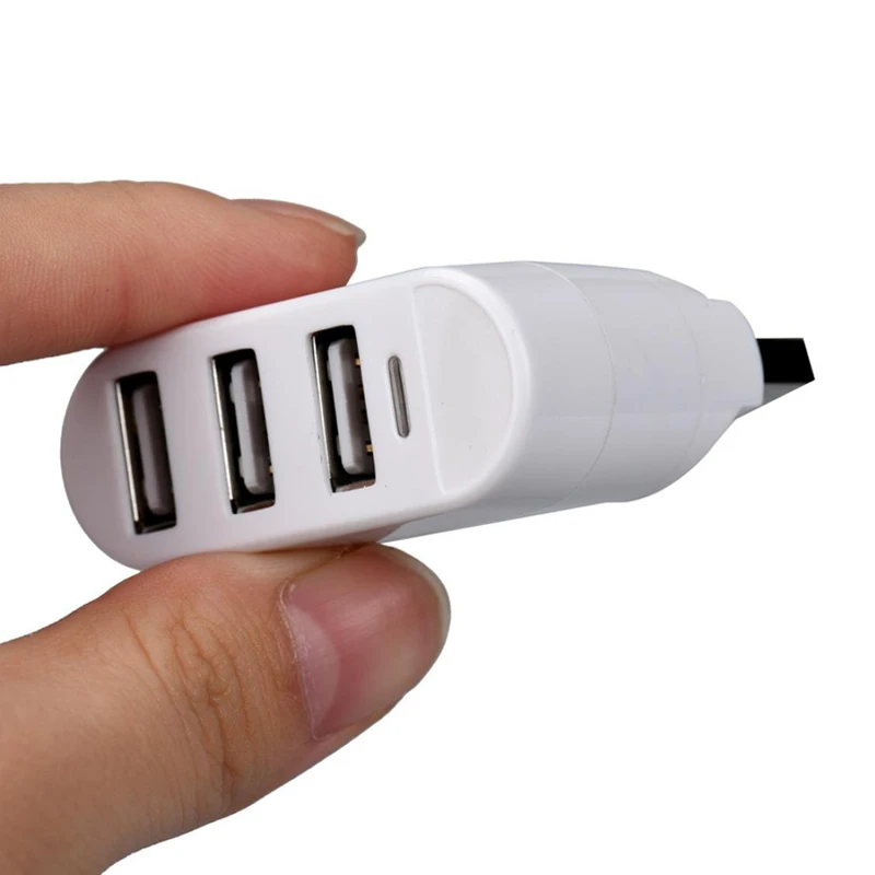 USB 2 0 концентратор 3 порта s Mini поворотный 180 Multi разветвитель адаптер для ПК