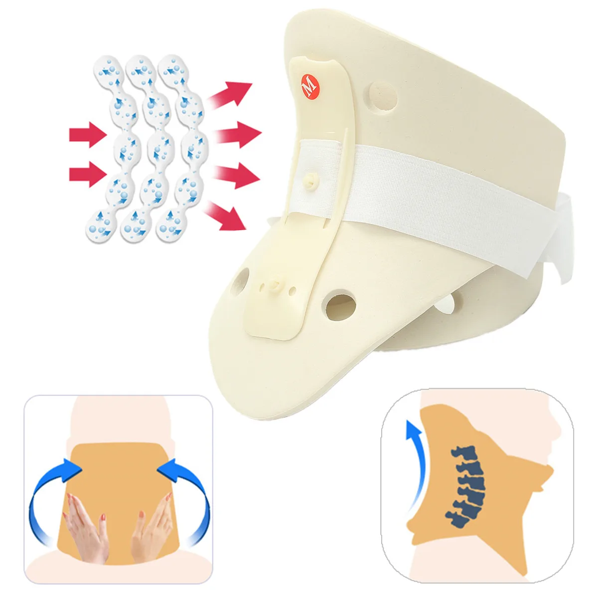Прочный регулируемый мягкий пенный ошейник для поддержки шеи Иммобилайзер шейный обезболивающий бандаж Двухсекционный дизайн шейный спондилез