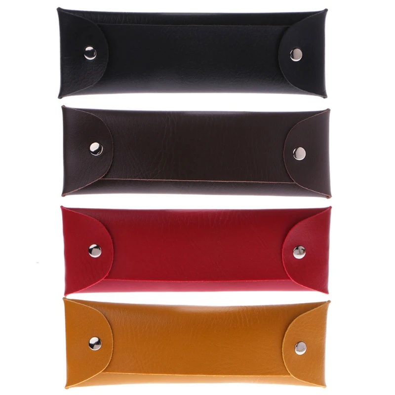 

Retro Design Simple Leather Pen Pencil Case Bag Cosmetic Storage Organizer Bag