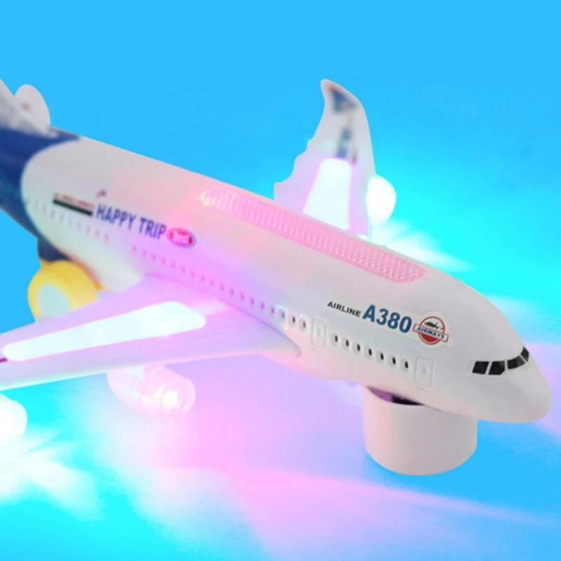 Automatic Steering Light Music Universal Airbus A380 Plane Model