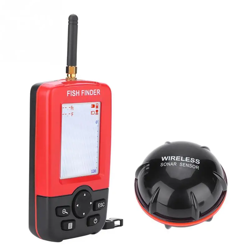 

Portable Fish Finder 40m Depth 100M Wireless 125KHZ Sonar Sensor Transducer Detector Fishfinder Echo Sounder For Outdoor Fishing
