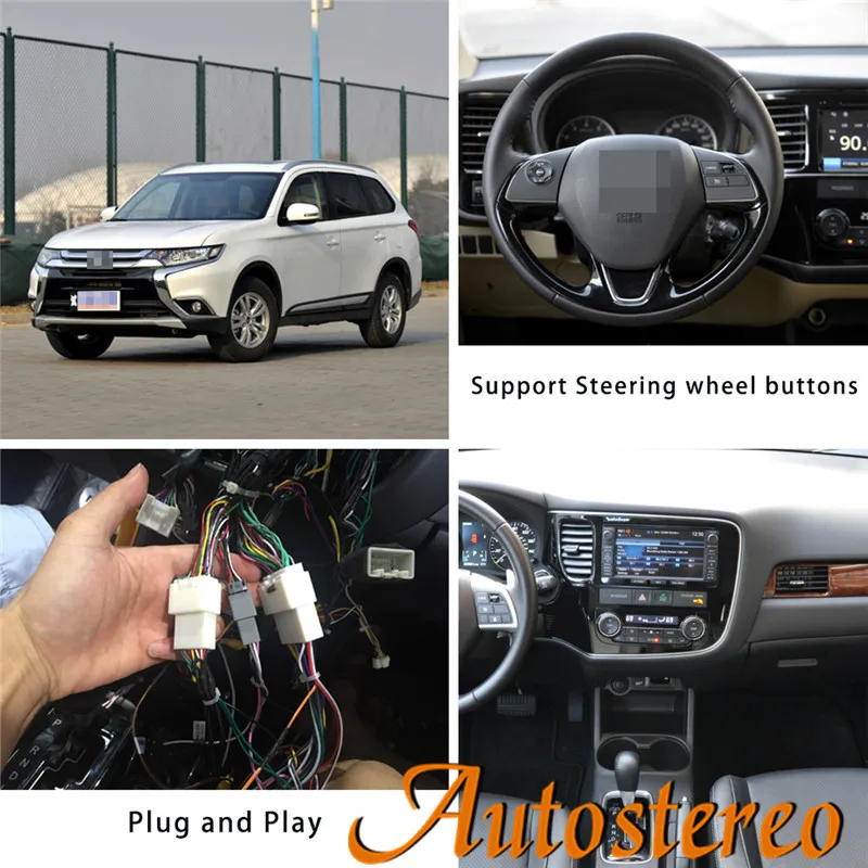 Perfect Autostereo Android 8 Car GPS navigation For Mitsubishi OUTLANDER 2014 2015 2016 2017 Auto multimedia SatNAV no DVD player DSP 1