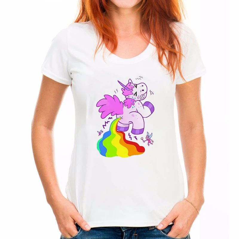 2019 Fashion Women Harajuku Dabbing Unicorn Cartoon Printed Hip Hop T-shirts Female Short Sleeve O-Neck Tops Kawaii Tees Casual