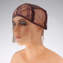 Эластичная шапка парик кружевная Передняя сетка для изготовления париков Snood Hairnet регулируемый коричневый