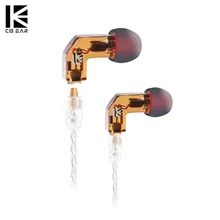 KB EAR F1, сбалансированные наушники-вкладыши, наушники для бега, спорта, HIFI, DJ, монитор, наушники с 3,5 mmMMCX, наушники-вкладыши