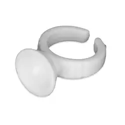 Набор из 100 шт. одноразовые Пластик клей держатели кольца комплект для наращивания ресниц (белый)