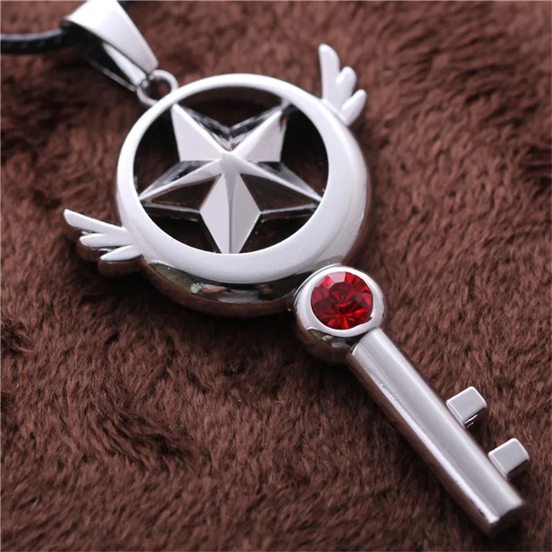 Мужские и женские ожерелья для косплея Samyeung Card Captor Sakura кожаное колье цепочка с