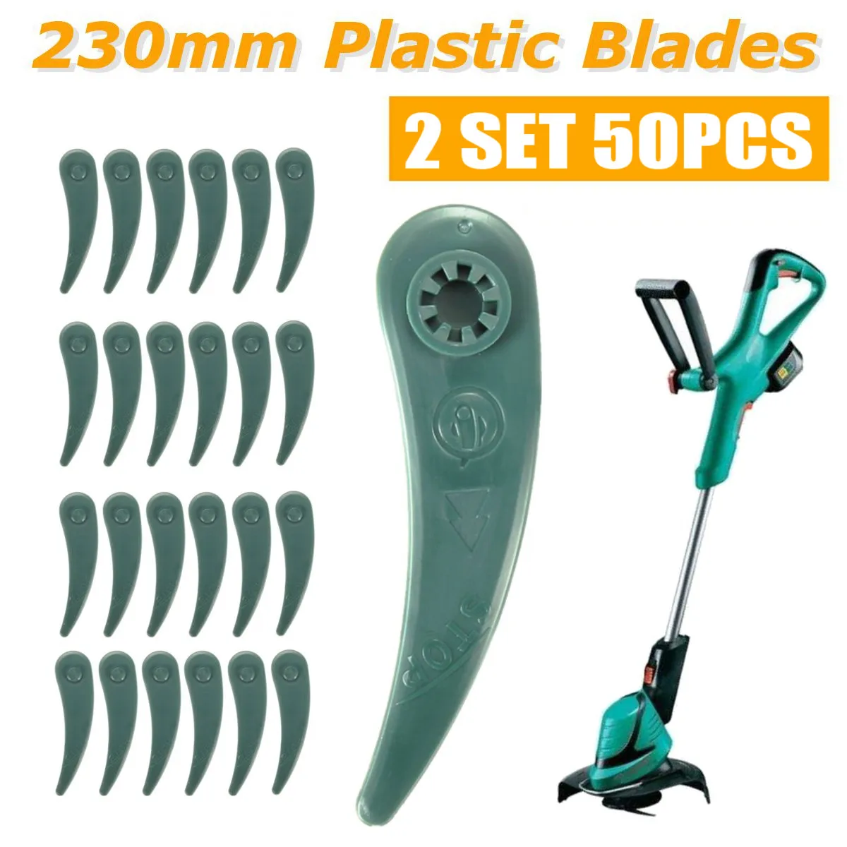 

25pcs/set Plasitc Blade Replacement Strengthened Durablade Blades for ART 23 26-18 LI Grass Trimmer Lawn Mower Parts