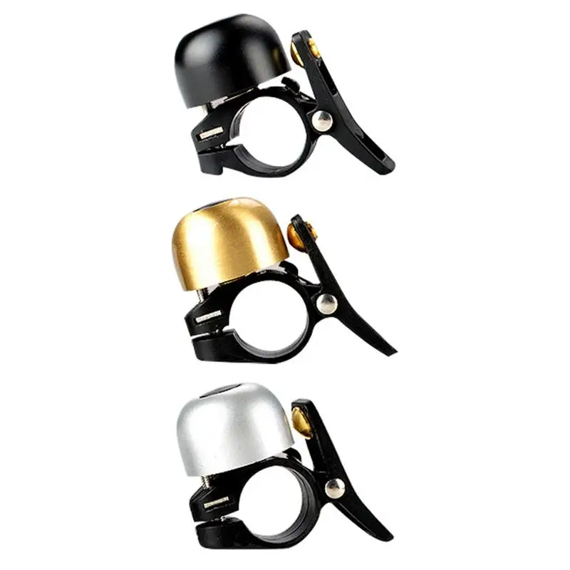 For Safety Cycling Bicycle Handlebar Metal Ring Black Bike Bell Horn Sound Alarm Bicycle Accessory Outdoor Protective Bell Rings