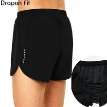 Dragon Fit мужские спортивные шорты с подкладкой внутри для тренировок и бега, Мужская одежда, быстросохнущие шорты для фитнеса, легкая атлетика