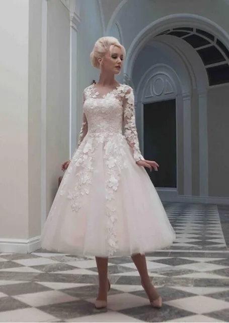 White Tea Length Dress