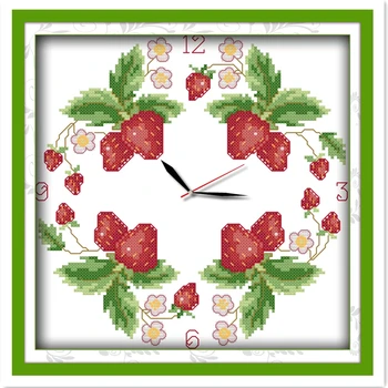 

Romantic Love Chinese Counted Cross Stitch Pattern Home Decor Clock Cross Stitch Home Decoration Painting Embroidery Cross Set