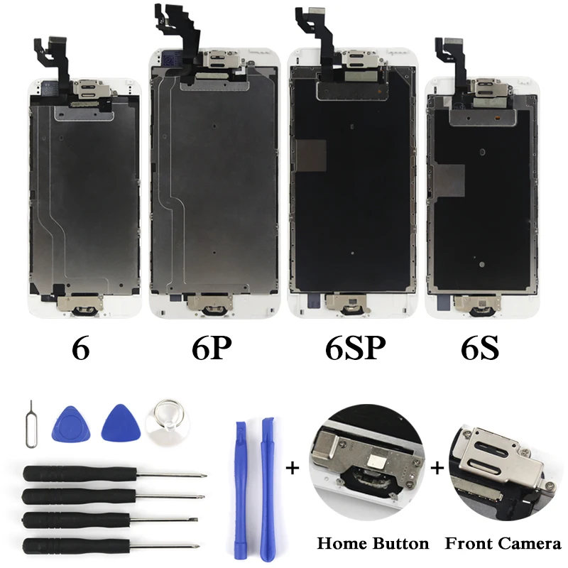 

AAA Replacement Screen For iPhone 6 6P 6S 6SP LCD Display + Front Camera + Home Button + Front Ear Speaker Holder Parts Assembly