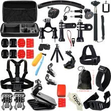 Для GoPro Hero 5 Аксессуары Комплект для Go Pro 4 крепление для SJCAM SJ4000 Грудь Глава стороны крепления пояса большой Чехол палка для селфи 52