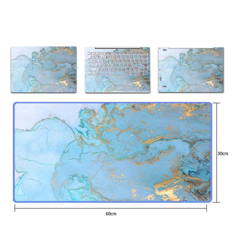 2 в 1 мраморная наклейка для ноутбука Xiao mi notebook mi Pro 15,6 Air 12,5 13,3 пленка для ноутбука для Ga mi ng notebook 15,6+ коврик для мыши