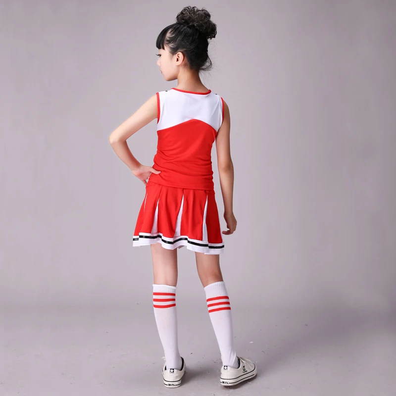 Платье без рукавов для маленьких мальчиков и девочек Танцевальный костюм чирлидерши современные танцевальные костюмы для детей Длинные