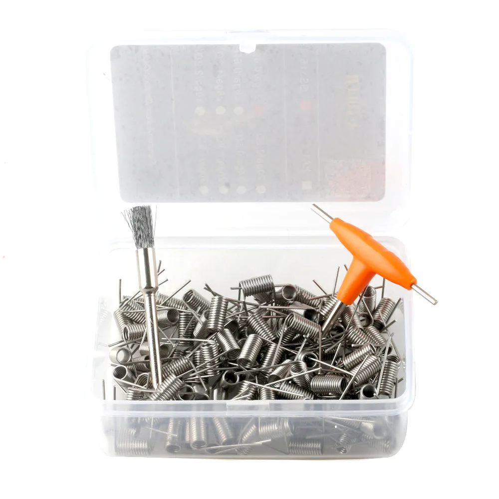 

Atouch E Cigarette Vape Coils 100Pcs SS316L Kantha A1 22 24 26 28ga Prebuilt Heating Wires 4 Vaper DIY RDTA RBA Vaporizer Base