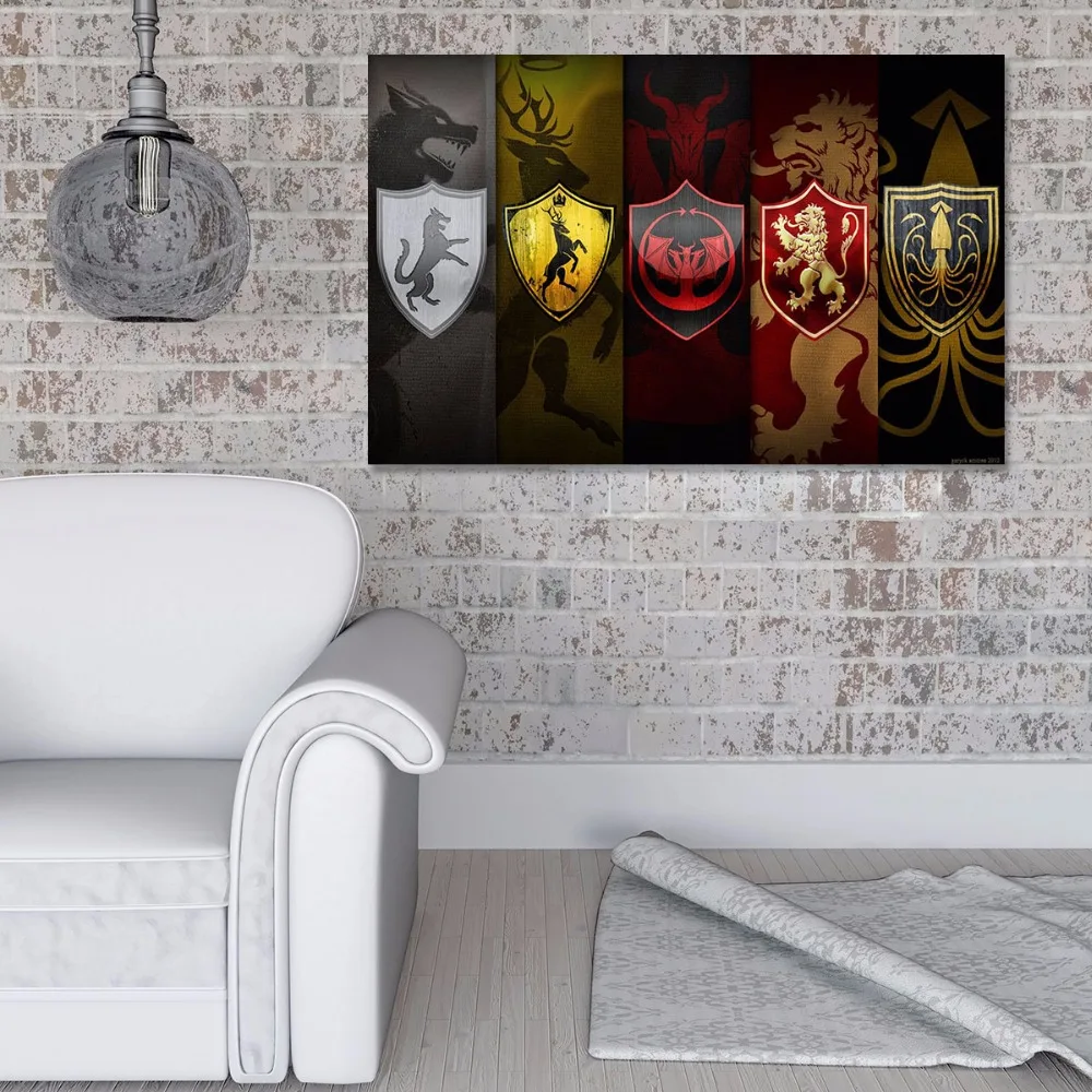 

Canvas Paintings HD Home Decor Framework For Living Room 1 Panel Game Of Thrones House Set Pictures Wall Art Prints Movie Poster