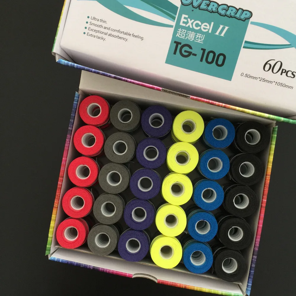 

60pcss/lot Super thin TG-100 tacky feel overgrip/tennis racket/tennis racquet/badminton/padel tennis