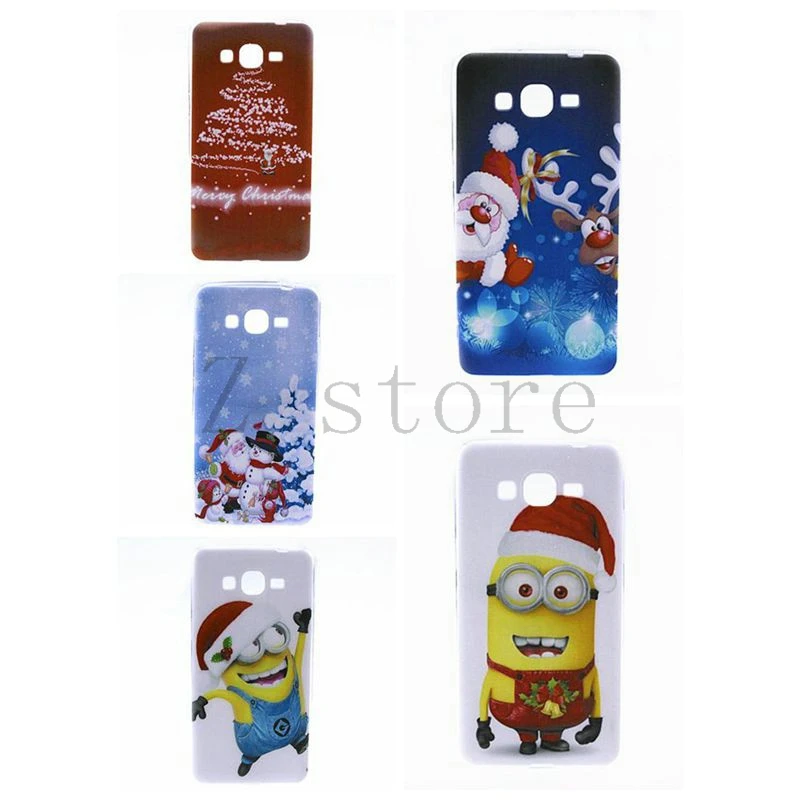 cartoon merry christmas minion design thin cell phone cover cases christmas cell phone covers