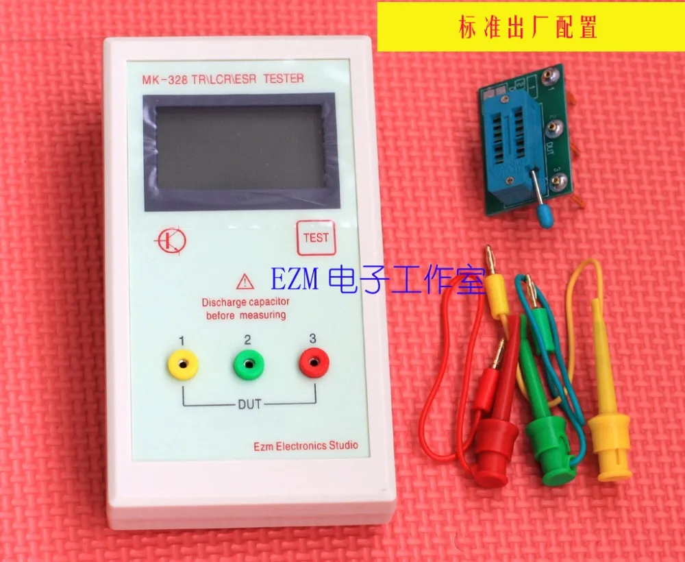 

1pcs MK-328 TR \ RLC \ ESR transistor inductance capacitance resistance \ ESR Tester meter include test clip