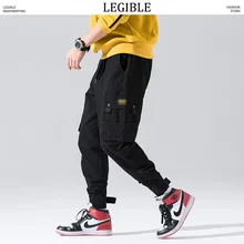 Разборчивые мужские плотные камуфляжные штаны для бега, Мужские штаны в стиле хип-хоп с карманами, мужские осенние уличные черные комбинезоны, брюки