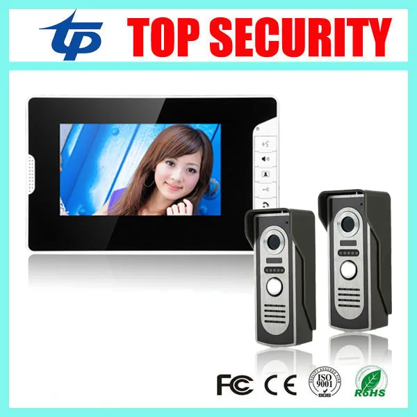 

New arrival 7" color video door phone wired village video intercom video door bell optional rfid card reader access control