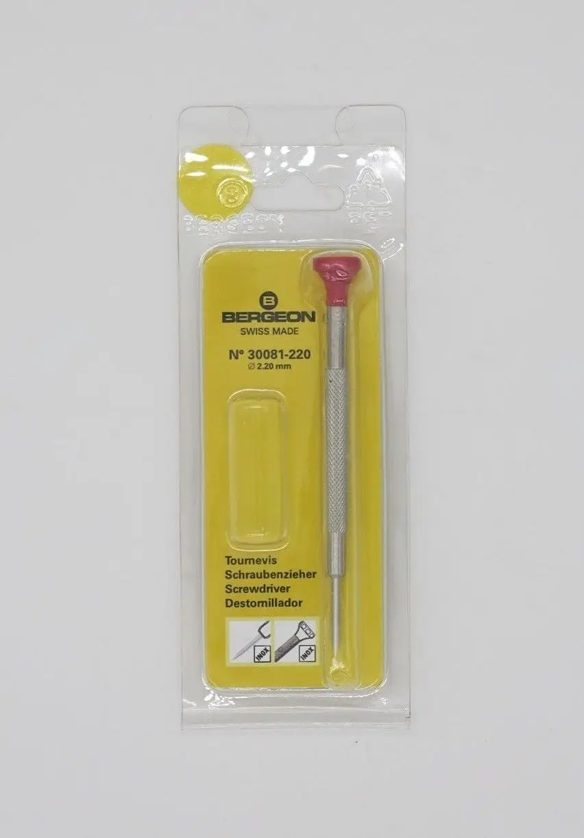 BERGEON 30081-220 отвертка полностью из нержавеющей стали часовые инструменты швейцарские