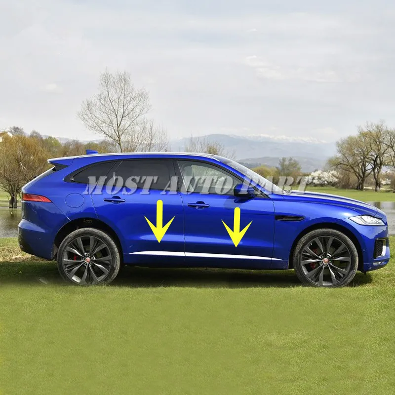 

ABS Car Door Body Side Moulding Cover Trim 6pcs For Jaguar F-Pace X761 2016-2019